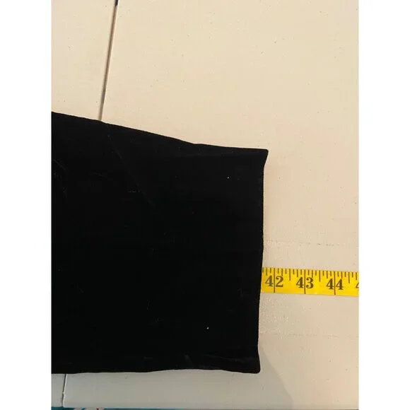 Vintage Lord & Taylor Black Velvet High-Waisted Pants USA Size 6 - Picture 5 of 8